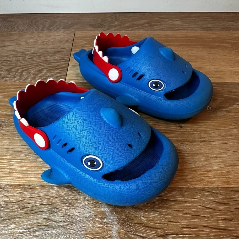 Toddler Boys BUNDLE (2) Baby Shark Water Shoes EVA Clogs, Size 3T-4T